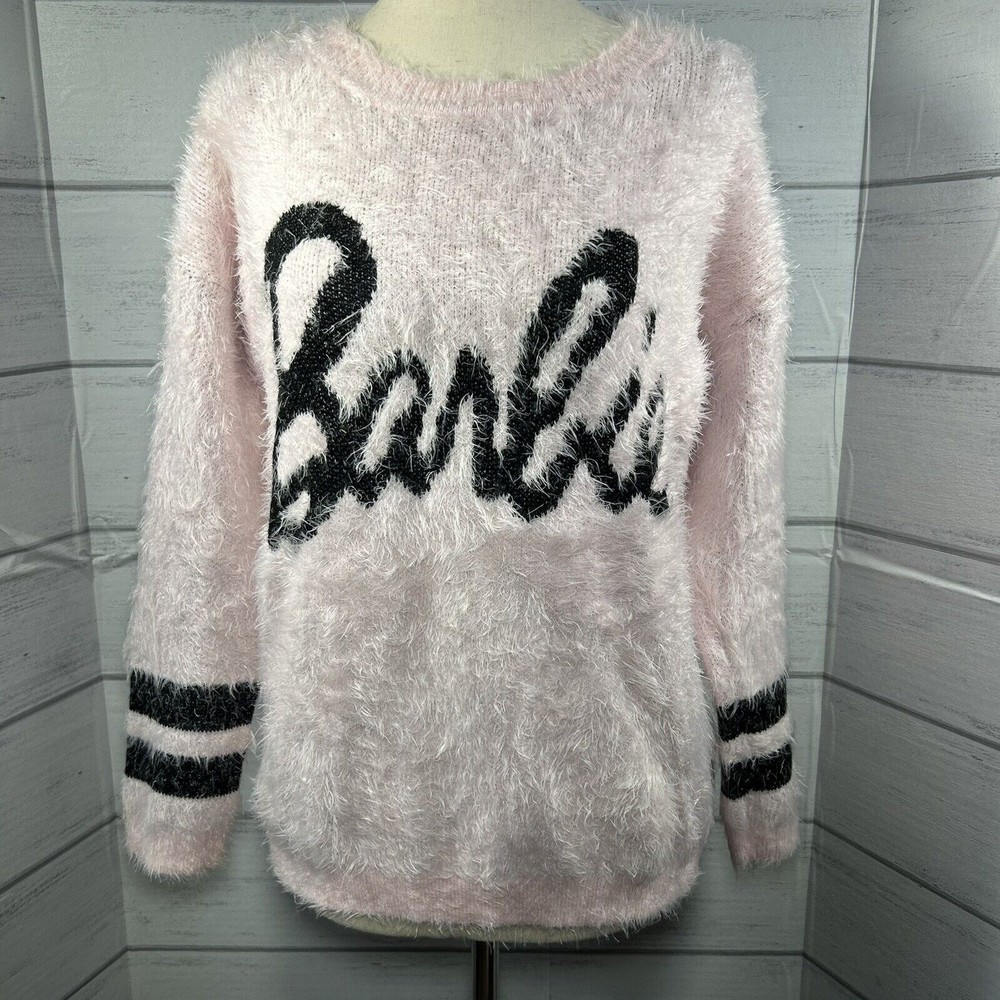 Forever 21 Barbie Women's Fuzzy Soft Eyelash Yarn Sweater Dusty Pink Size Small